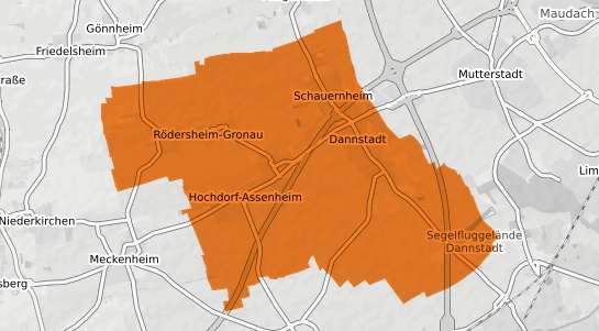 Mietspiegelkarte Dannstadt Schauernheim